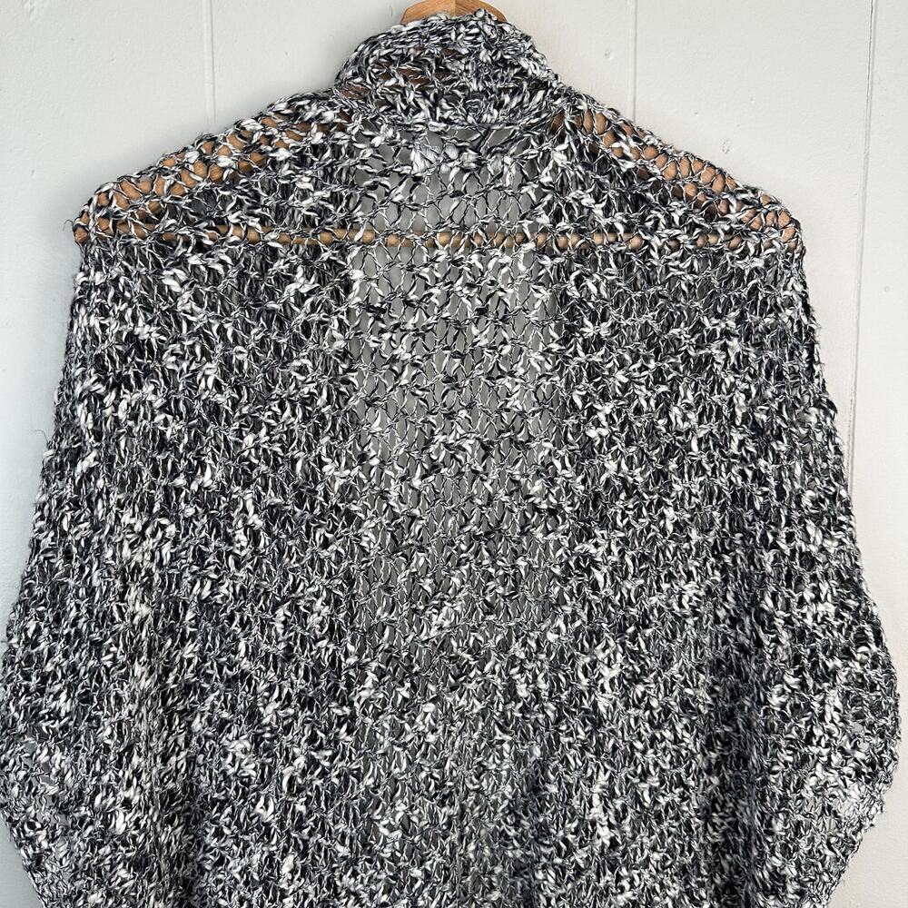 Abercrombie & Fitch Open Front Cardigan Marled Boucle Open Knit Oversized OS - Picture 5 of 9